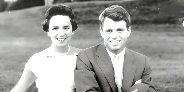 Memorable picture of Ethel Kennedy with her husband Robert F. Kennedy 
