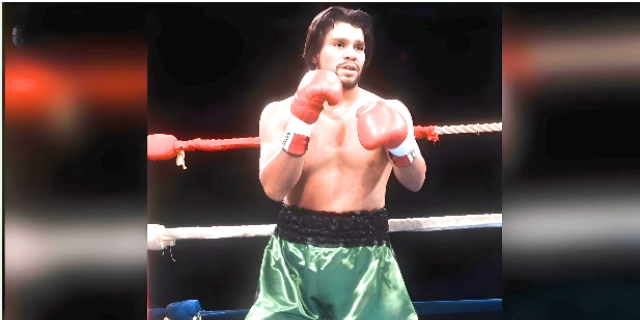Roberto Doran Professional boxer in the ring, wearing gloves ready to fight 