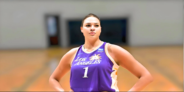 Beautiful picture of Liz Cambage wearing Los Angeles shirt depicting her remarkable basketball career