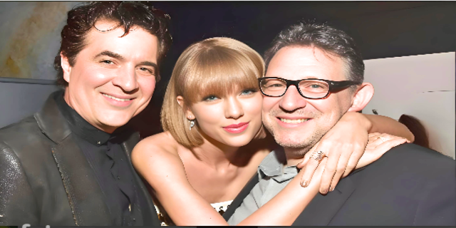 Lucian Grainge with Taylor Swift and Scott Borchetta